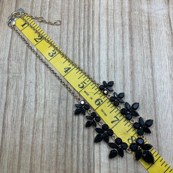 J. Crew Black Lucite Gold Tone Necklace - Picture 4 of 8